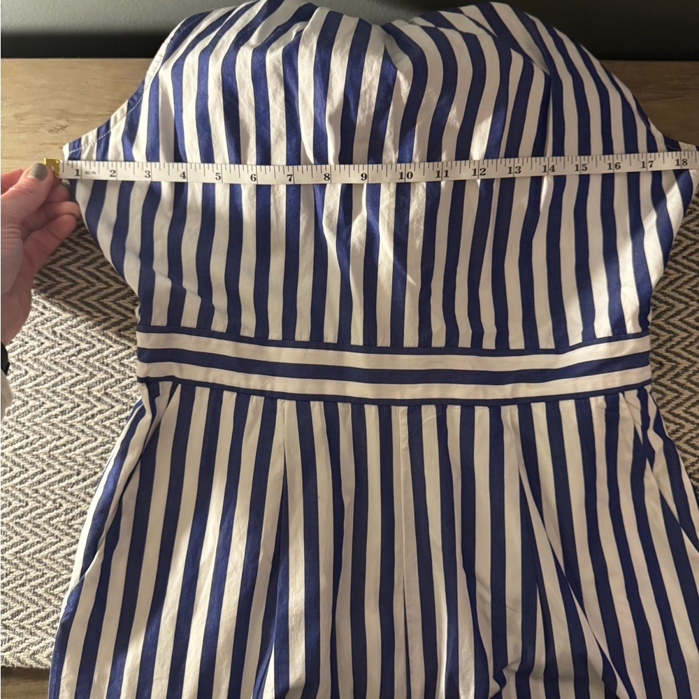 J. Crew Navy and White Halter Jumpsuit - Picture 5 of 15
